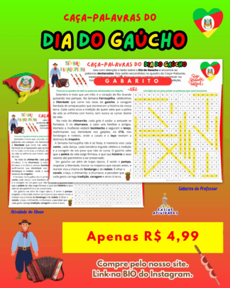 Caça-palavras do Dia do Gaúcho