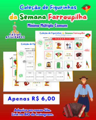 Coleção de Figurinhas de Mínimo Múltiplo Comum da Semana da Farroupilha