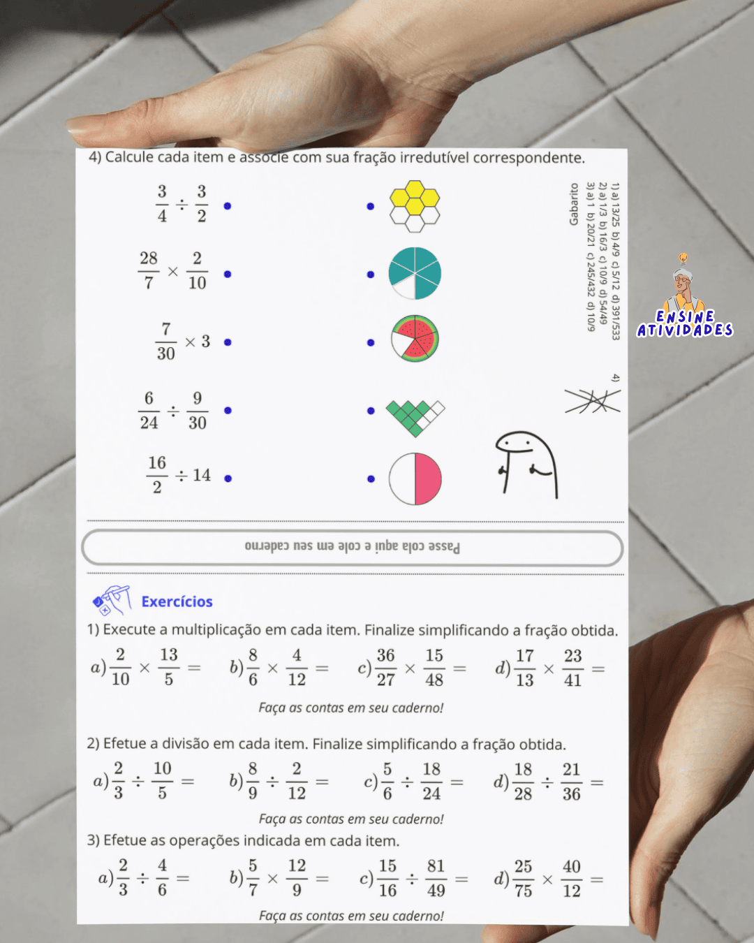 Resumo e Lista de Exercícios de Multiplicação e Divisão de Frações - Imagem 2