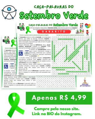 Caça-palavras do Setembro Verde