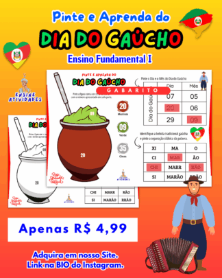 Pinte e Aprenda do Dia do Gaúcho