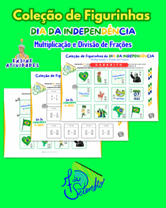 Coleção de Figurinhas do Dia da Independência - Multiplicação e Divisão de Frações