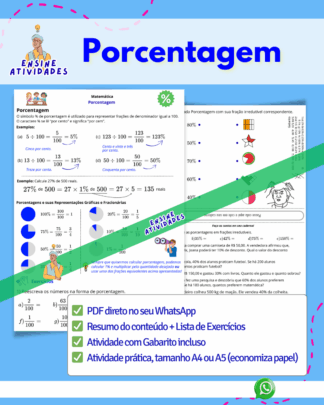 Porcentagem - Resumo e Lista de Exercícios