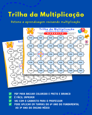 Trilha Tabuada da Multiplicação de dois algarismos