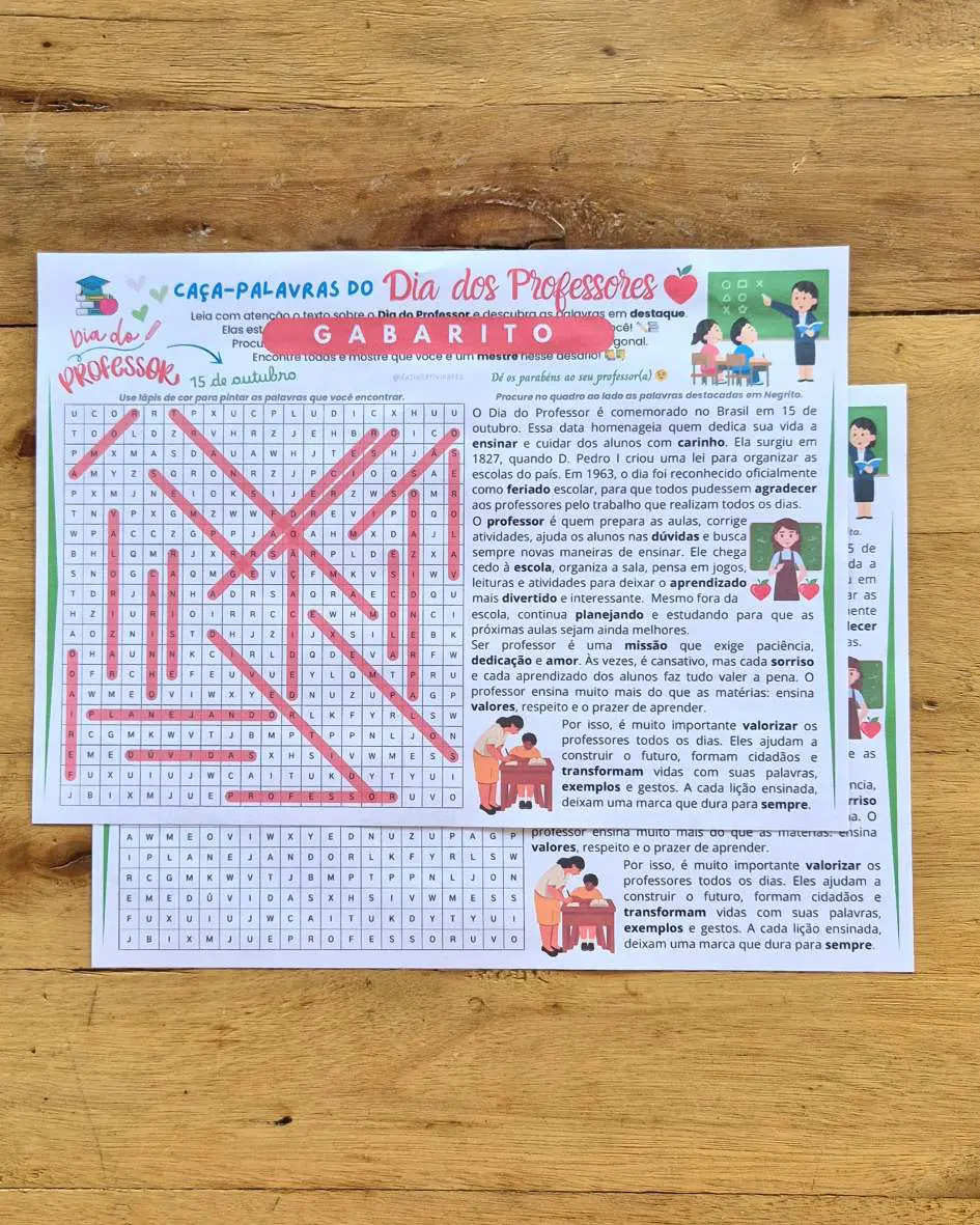 Caça-palavras do Dia dos Professores - Imagem 3