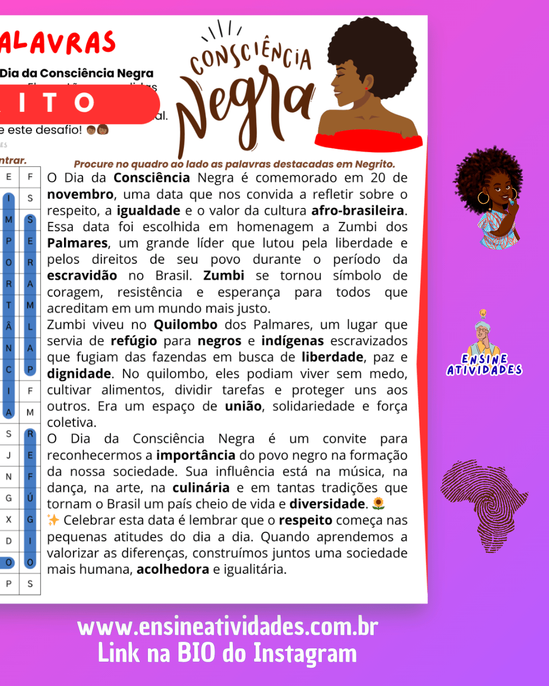 Caça-palavras da Consciência Negra - Imagem 2