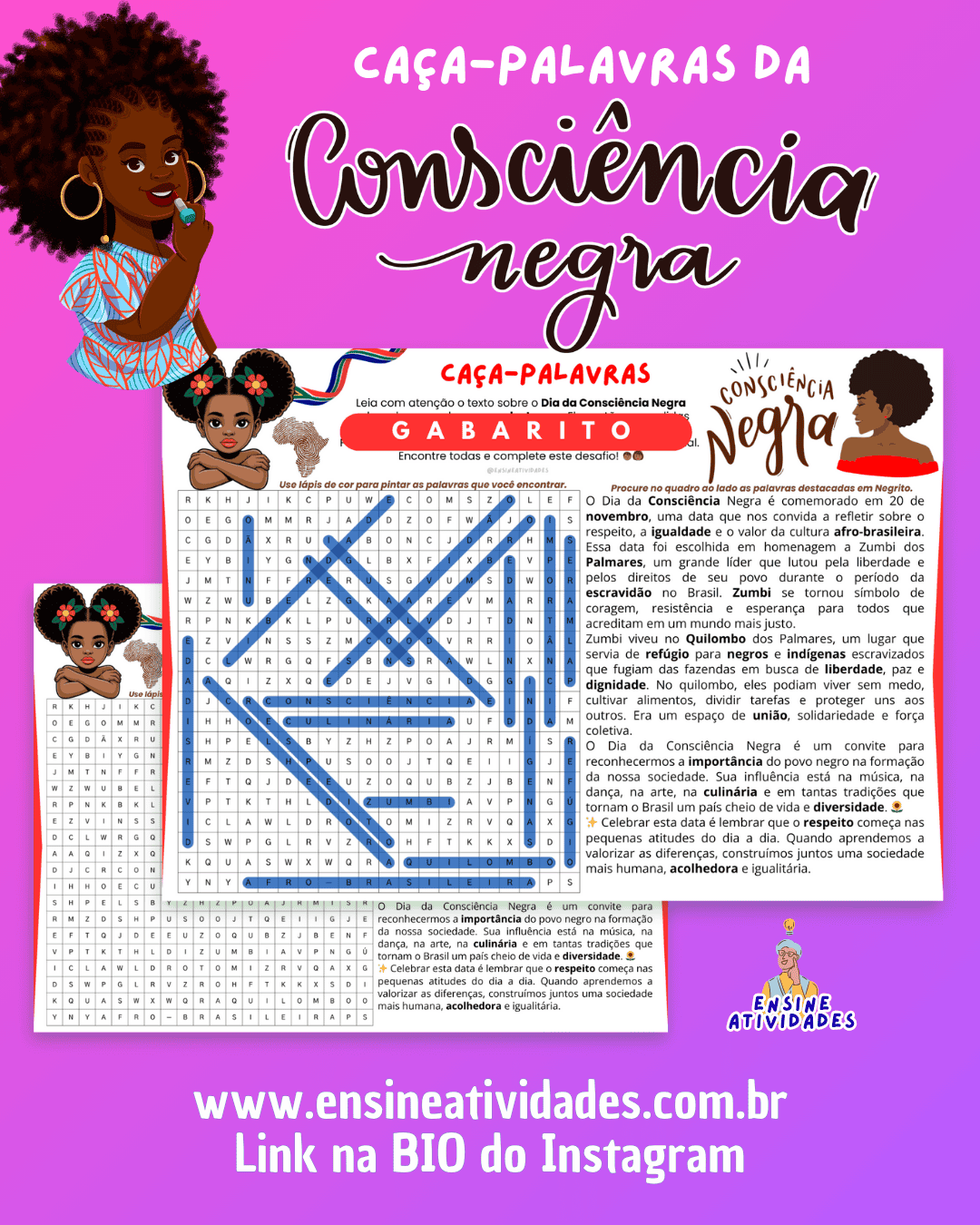 Caça-palavras da Consciência Negra