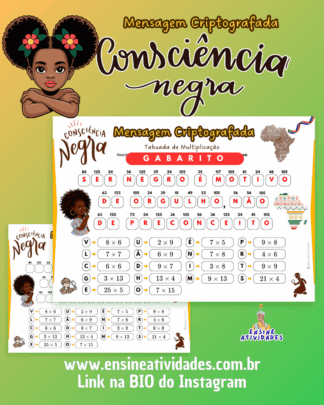 Consciência Negra: Mensagem Criptografada da Tabuada de Multiplicação