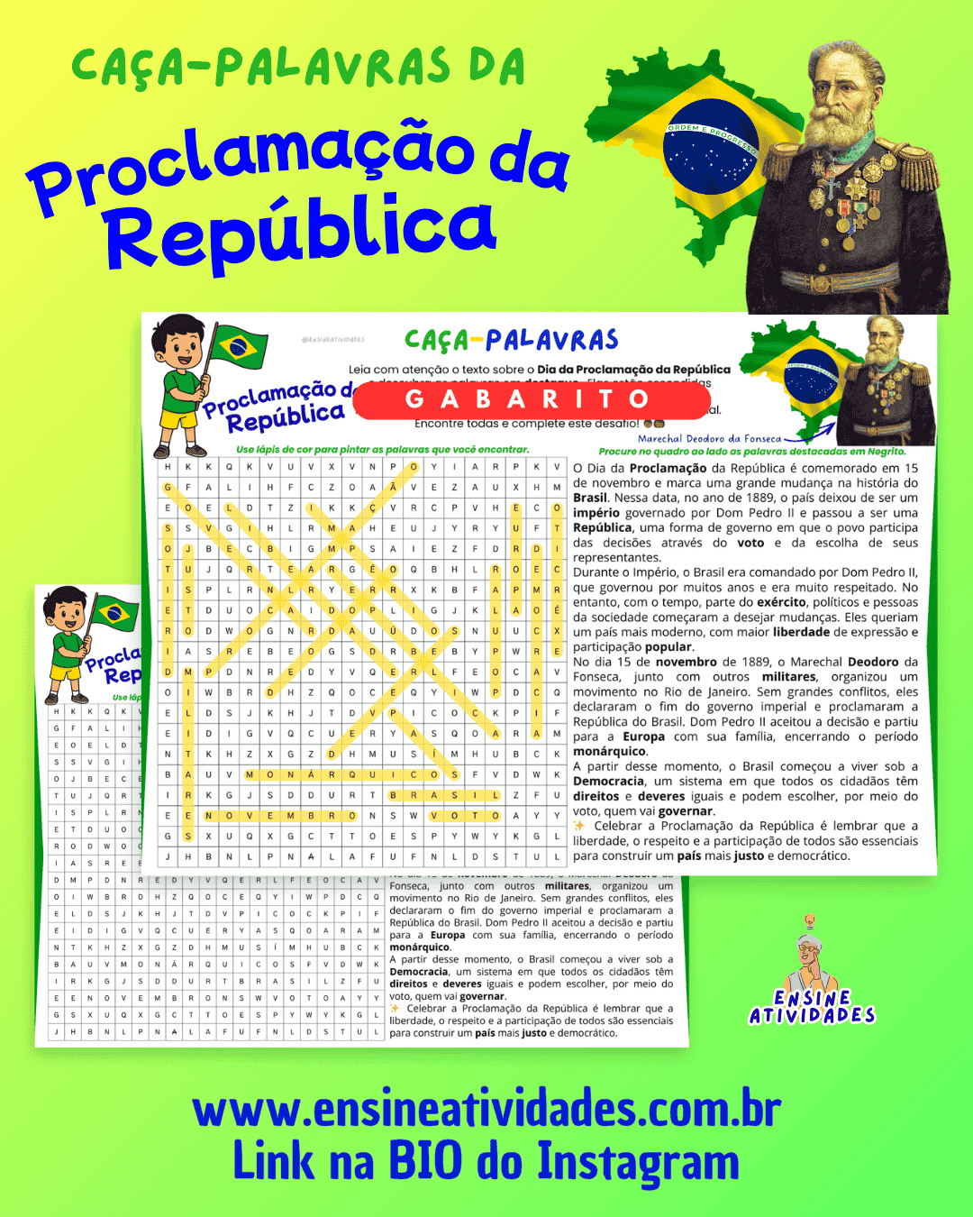 Caça-palavras da Proclamação da República