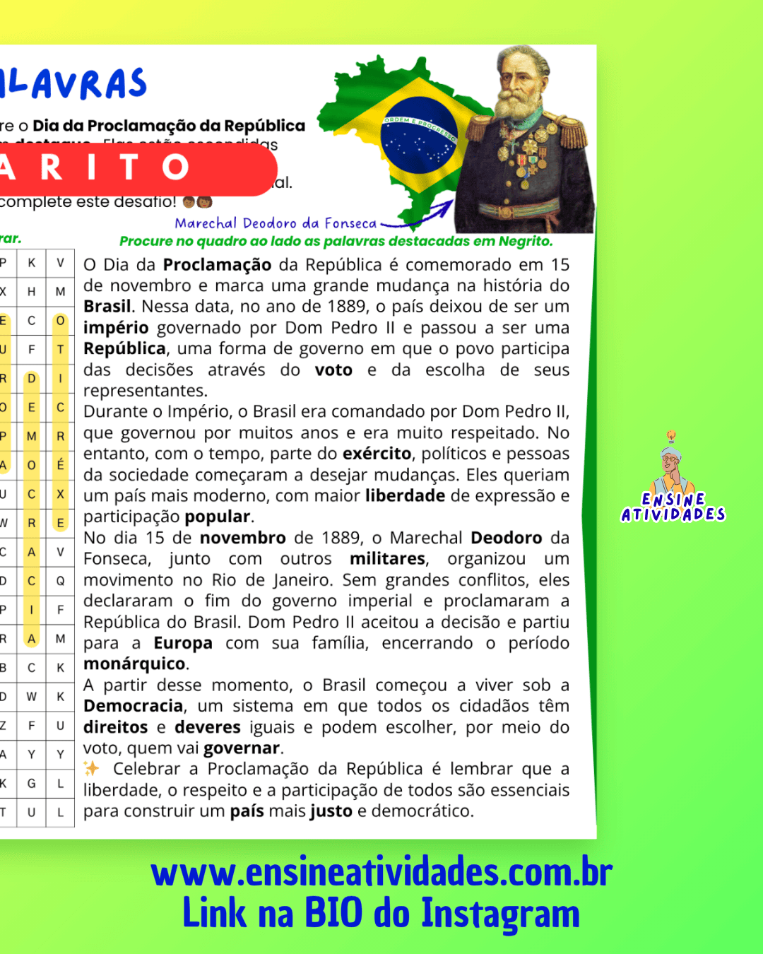 Caça-palavras da Proclamação da República - Imagem 2