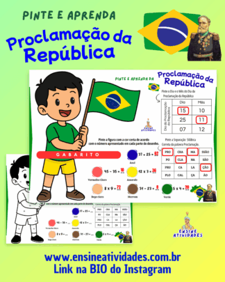 Pinte e Aprenda da Proclamação da República