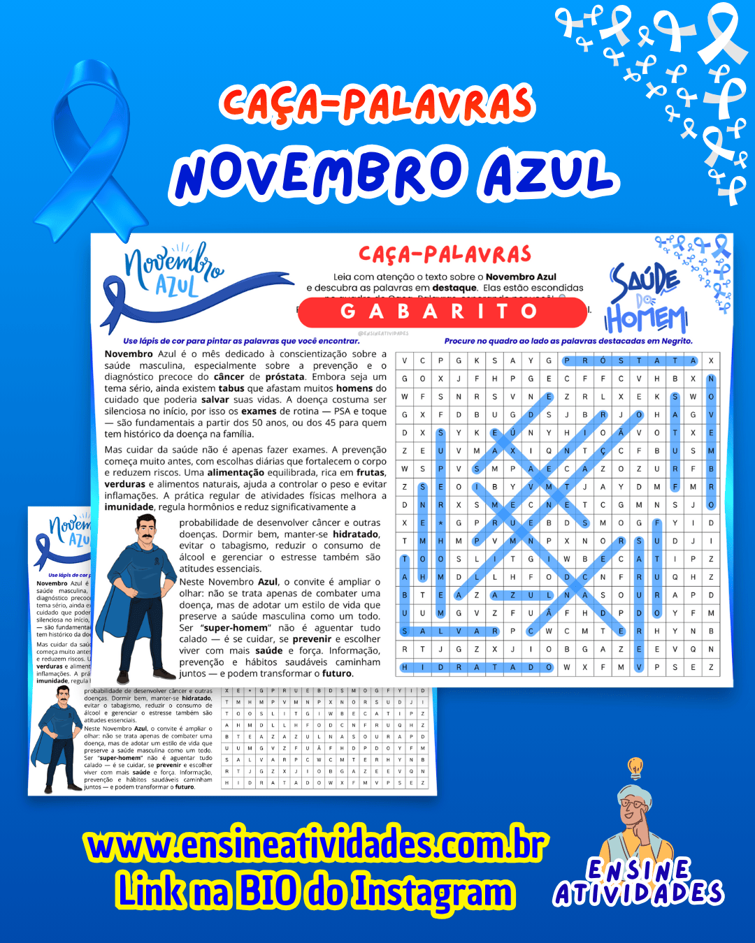 Caça-palavras do Novembro Azul