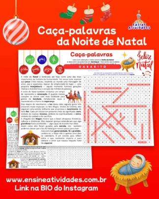 Caça-palavras da Noite de Natal