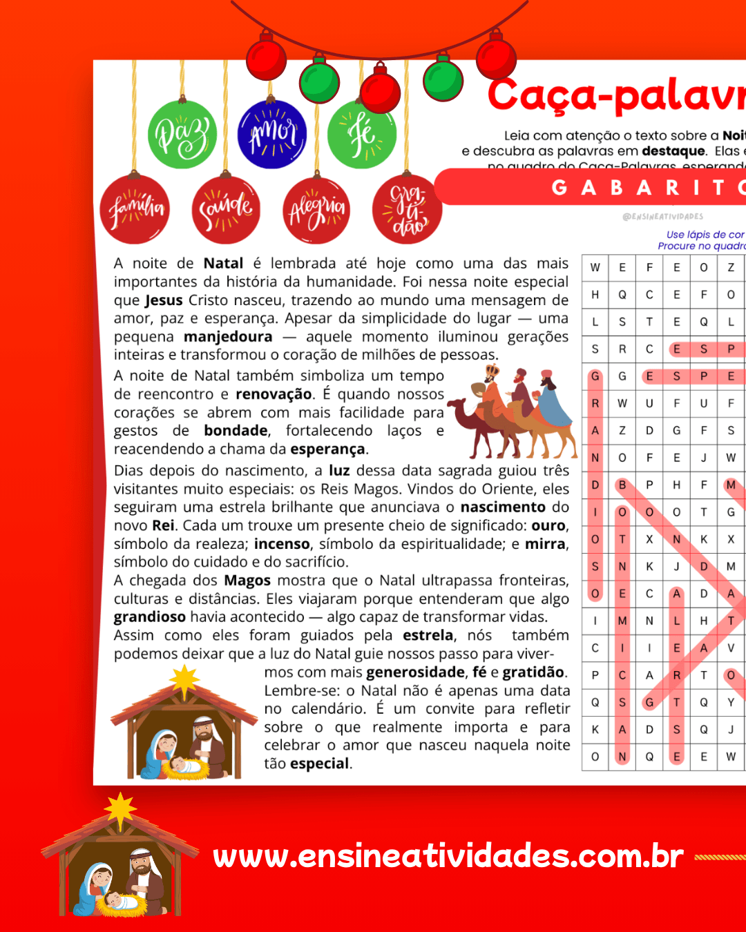 Caça-palavras da Noite de Natal - Imagem 2